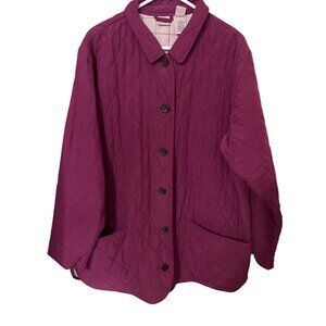 L.L.Bean Womens 1X Quilted Jacket/ Coat
